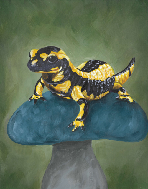 Lenny "The Salamander" on a Mushroom