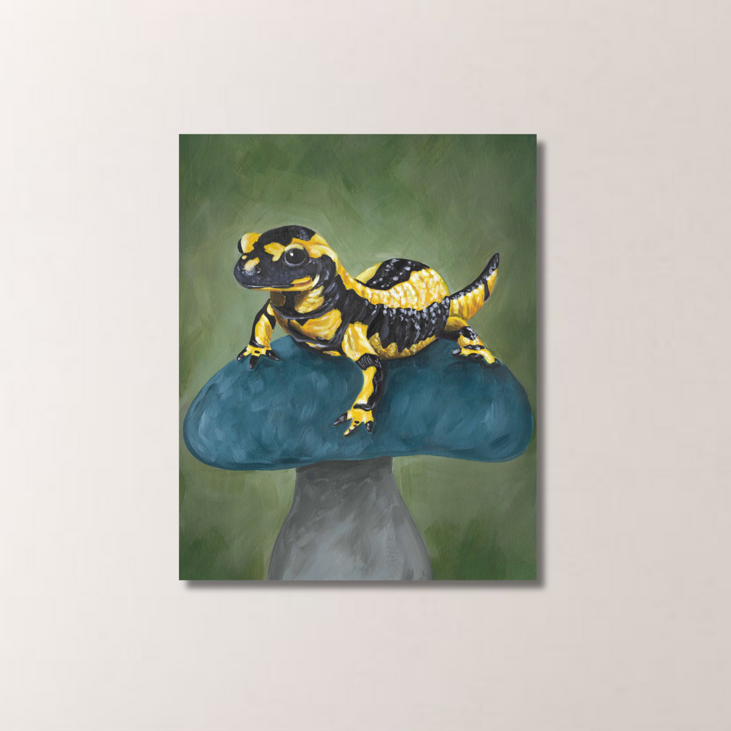 Lenny "The Salamander" on a Mushroom